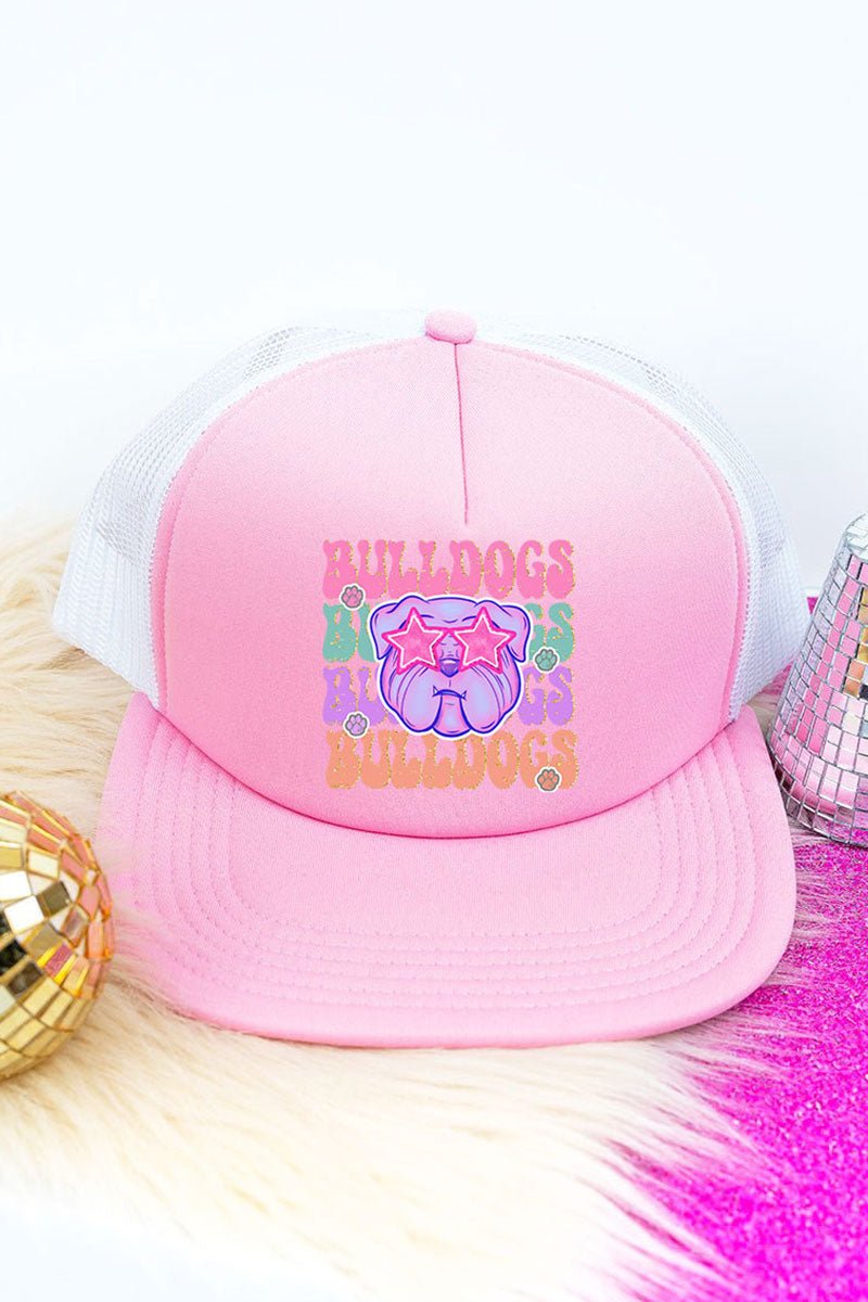 Bulldogs Spirit Stylish Foam Front Mesh Trucker Baseball Cap for Casual Wear