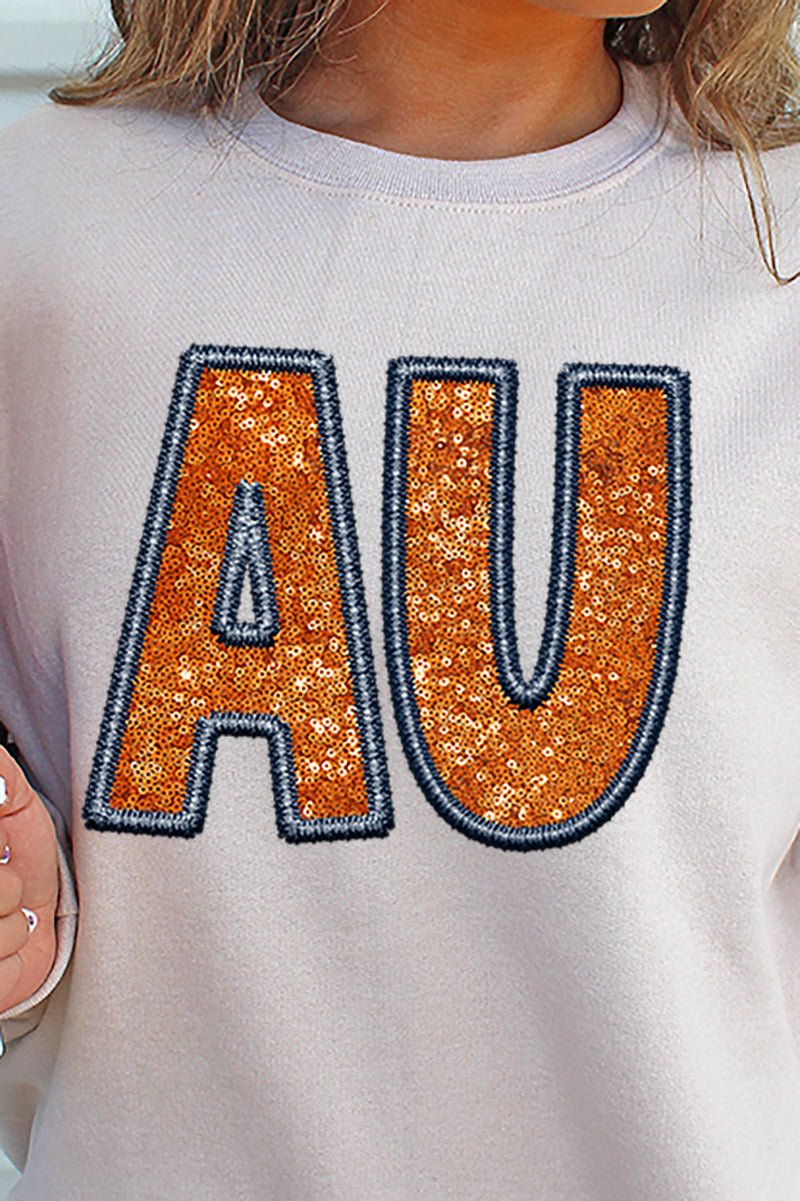 Unisex NuBlend Crew Sweatshirt with Faux Sequin-like Heat Transfer Design