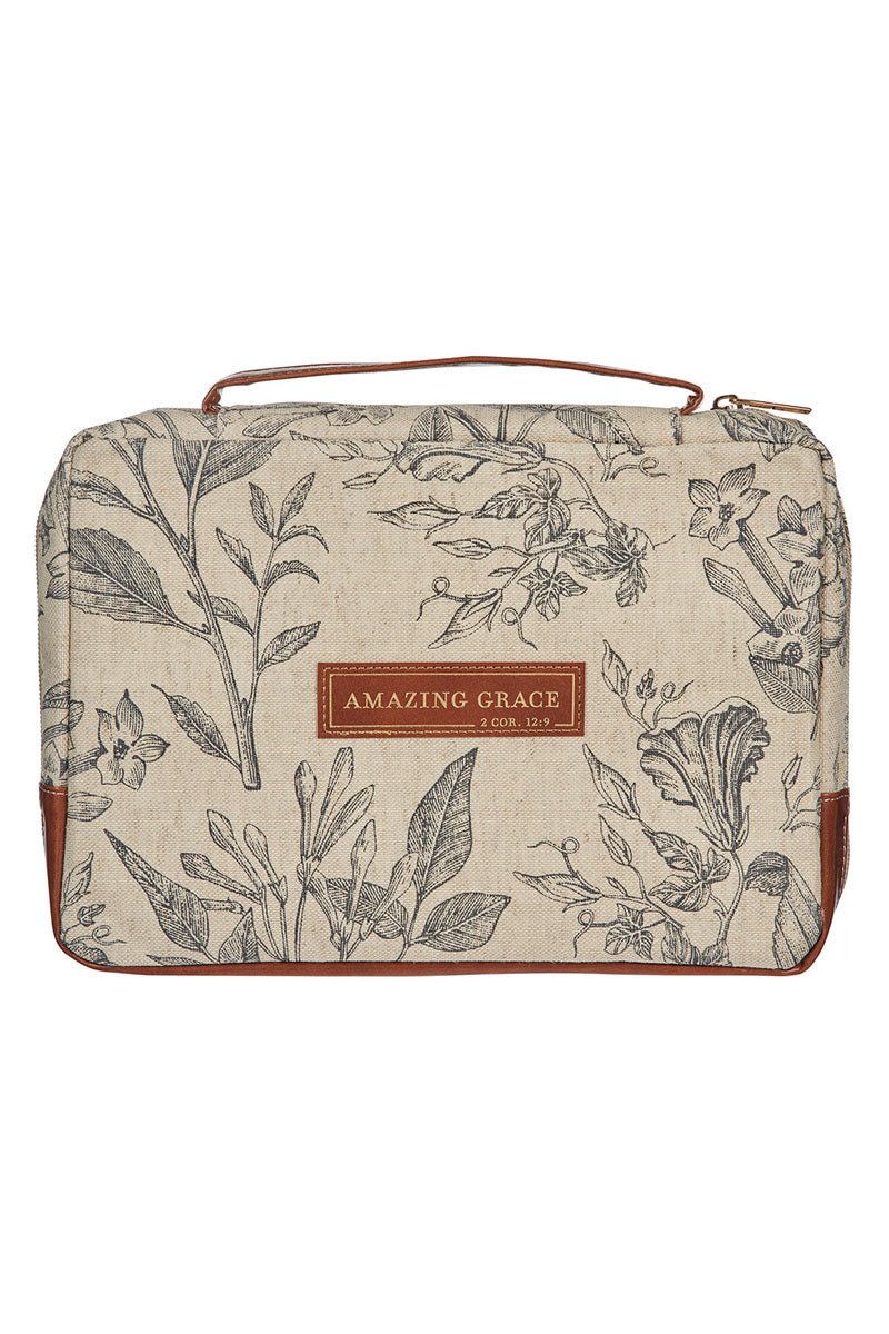 Incredible Grace Natural Canvas Large-sized Bible and Large Book Cover