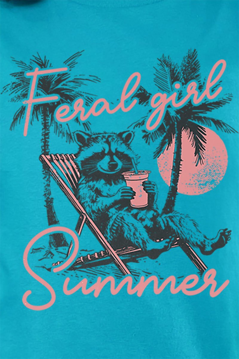 Feral Girl Summer Unisex Short Sleeve T-Shirt with Relaxed Fit for a Fun Look