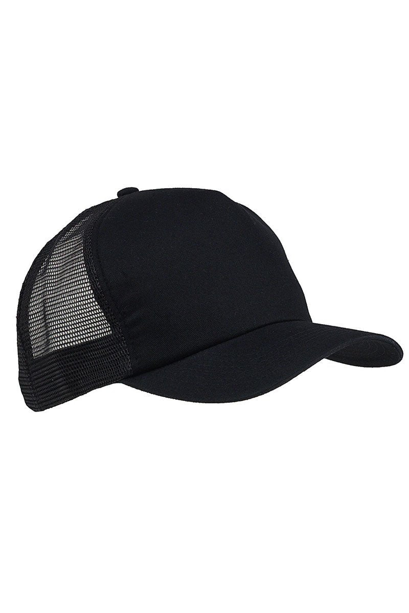 Stylish Mama Blue Twill Front Mesh Adjustable Trucker Cap
