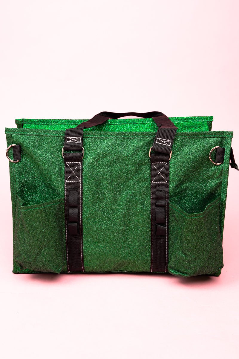 NGIL Green Glittery and Stylish Organization Tote Bag for Various Occasions