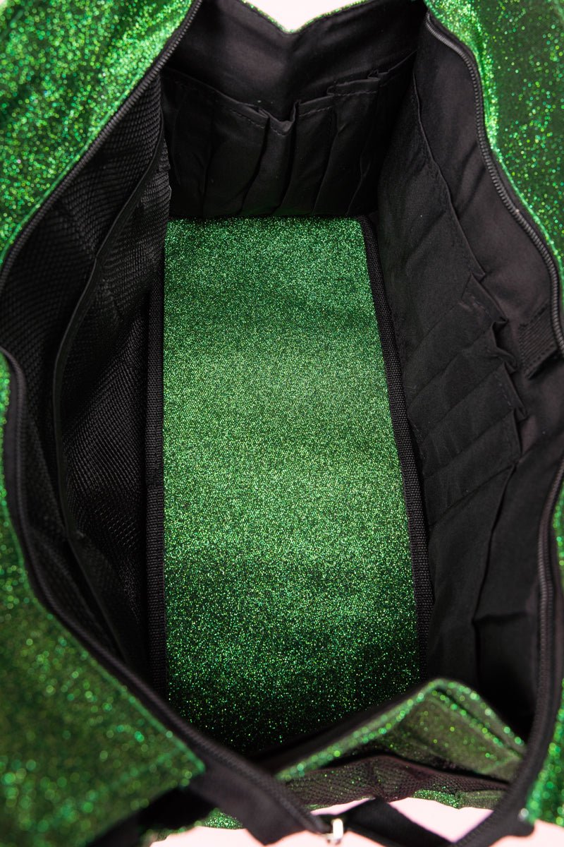NGIL Green Glittery and Stylish Organization Tote Bag for Various Occasions