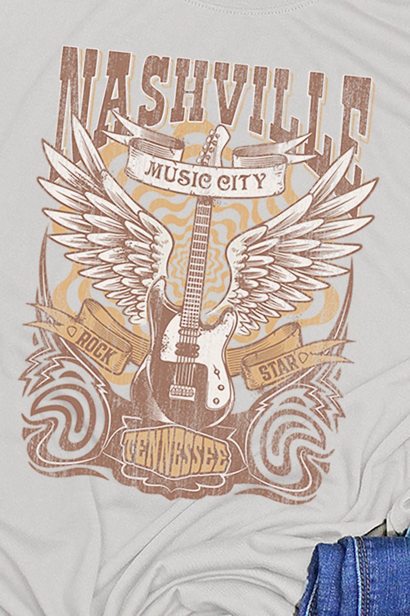 Adult Retro Nashville Graphic ChromaSoft Performance Moisture-Wicking Short Sleeve T-Shirt
