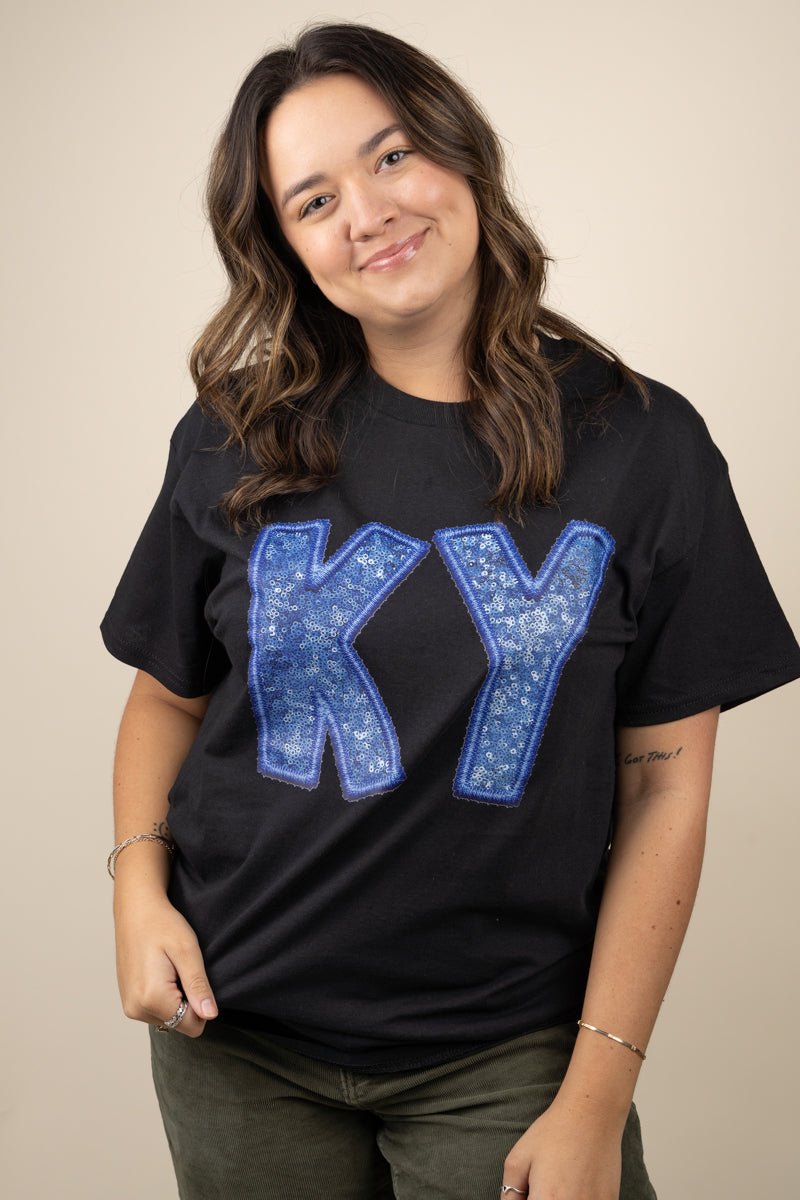 Unisex Relaxed Fit Short Sleeve T-Shirt with Faux Sequin Heat Transfer Design