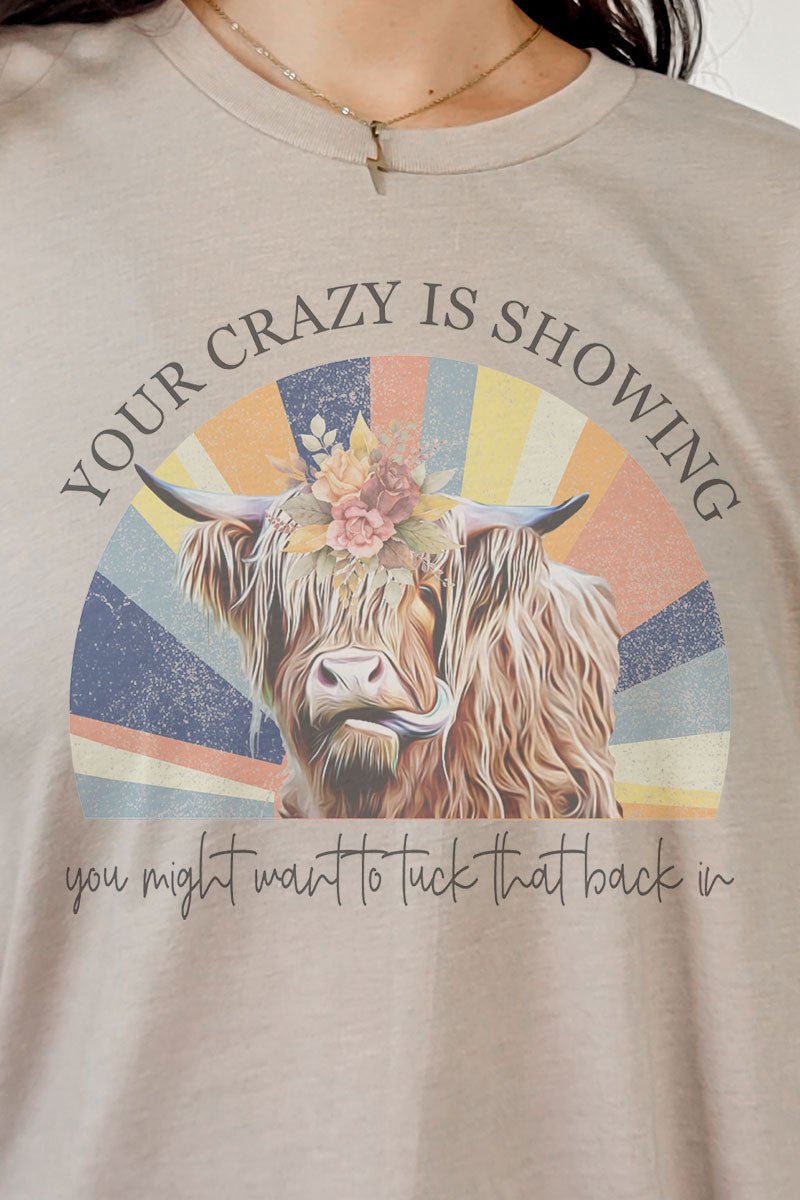 Vintage-Look Floral Cow Tri-Blend Unisex Short Sleeve T-Shirt
