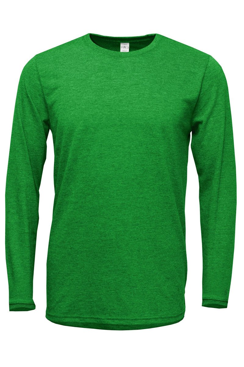 Adult Soft-Tek Blend Long Sleeve Christmas-themed Buffalo Plaid Graphic Truck T-Shirt