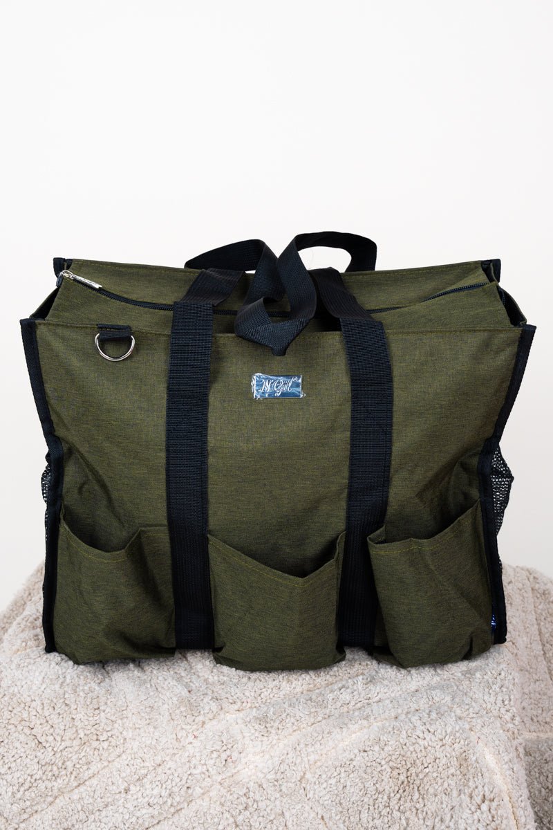 NGIL Green Medium-sized All-in-one Organizer Tote Bag for Various Occasions