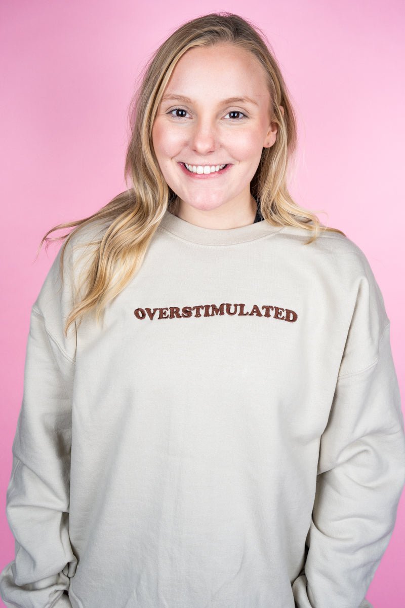 Customizable Embroidered Wavy Unisex NuBlend Crew Sweatshirt with Thread Color Option
