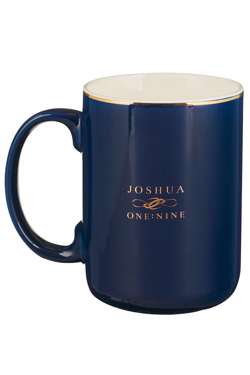 Inspirational Navy Ceramic Mug with Gold-Foiled Lettering
