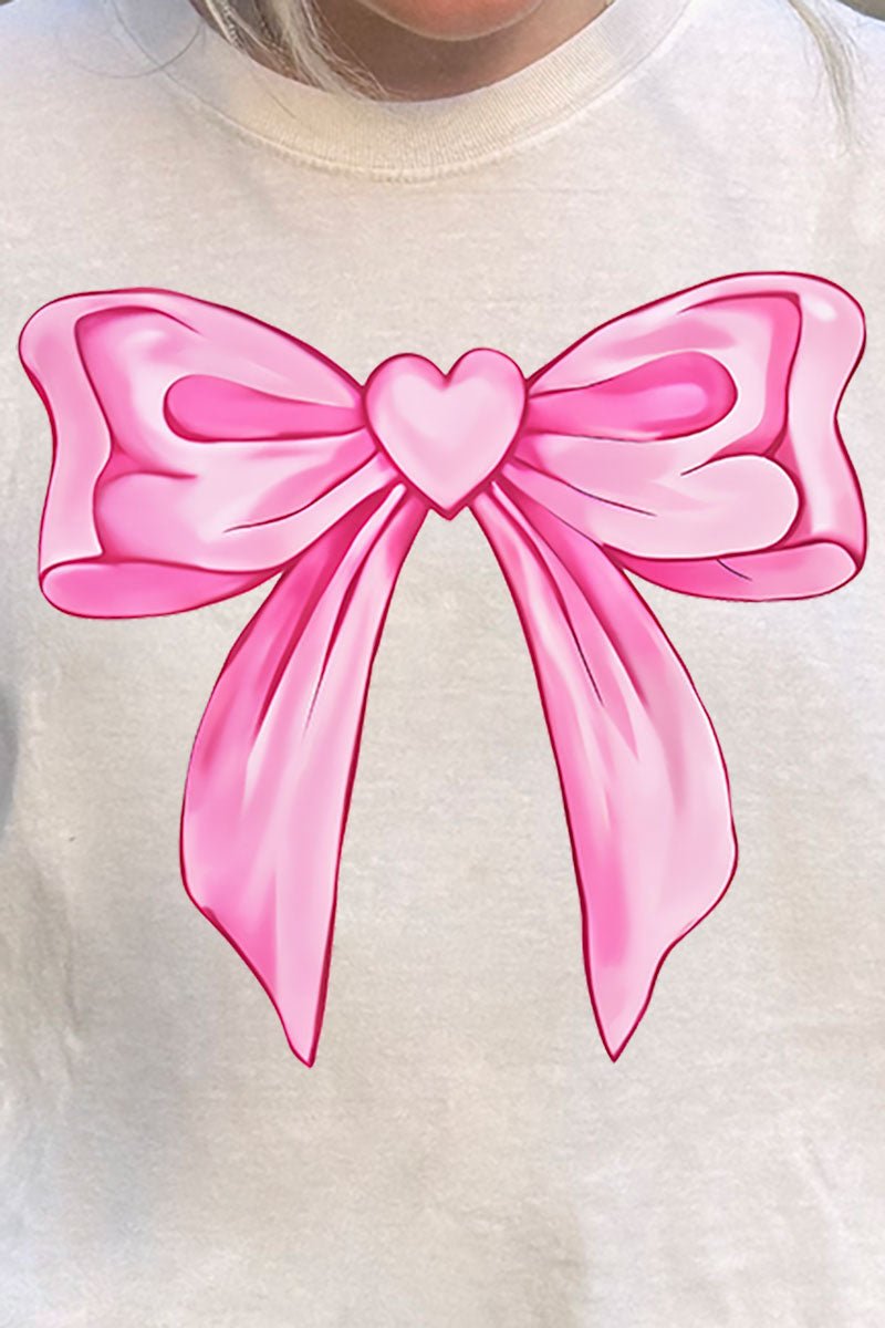 Heartstrings Coquette Bow Comfort Colors Adult Men's and Women's Ring-Spun Cotton Graphic T-Shirt