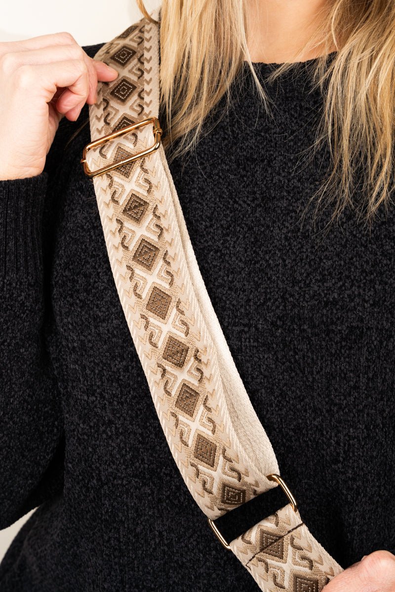 Dark Brown Dani Style Faux Leather Crossbody Guitar Strap Inspired Bag