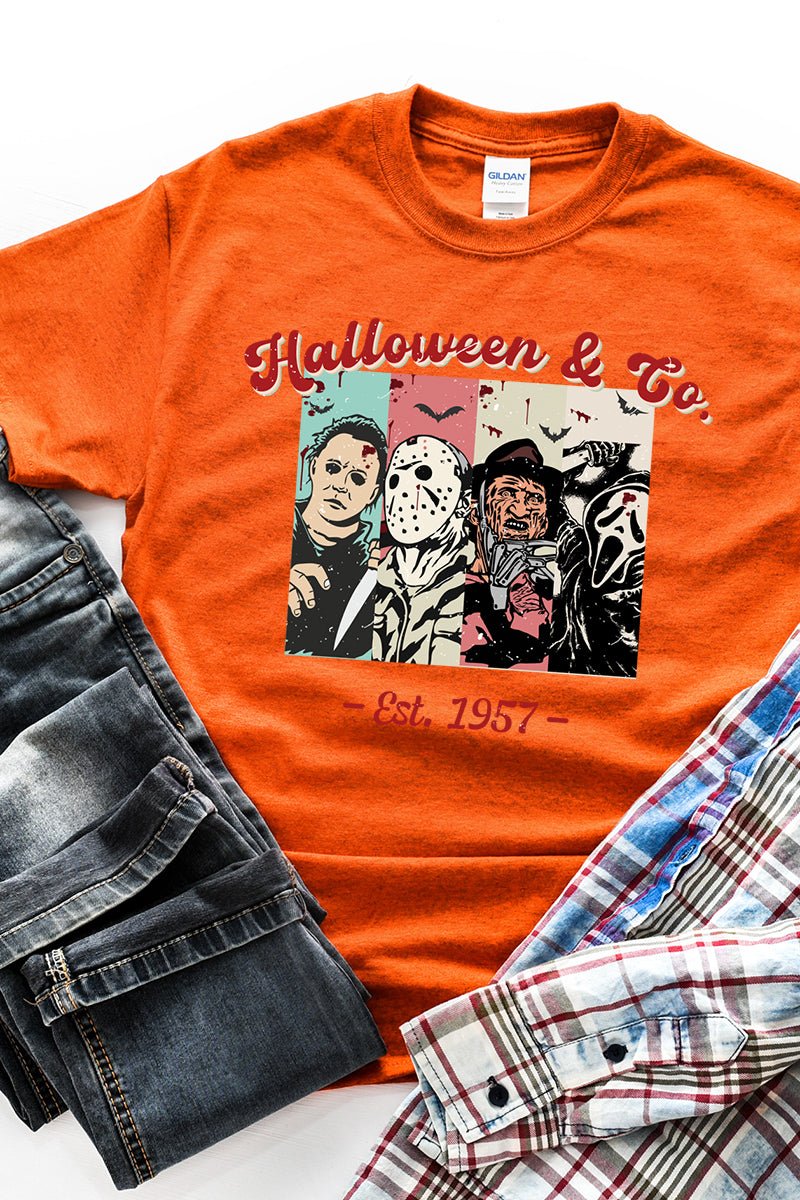 Halloween & Co Short-Sleeved Relaxed-Fit Graphic T-Shirt for Both Men and Women