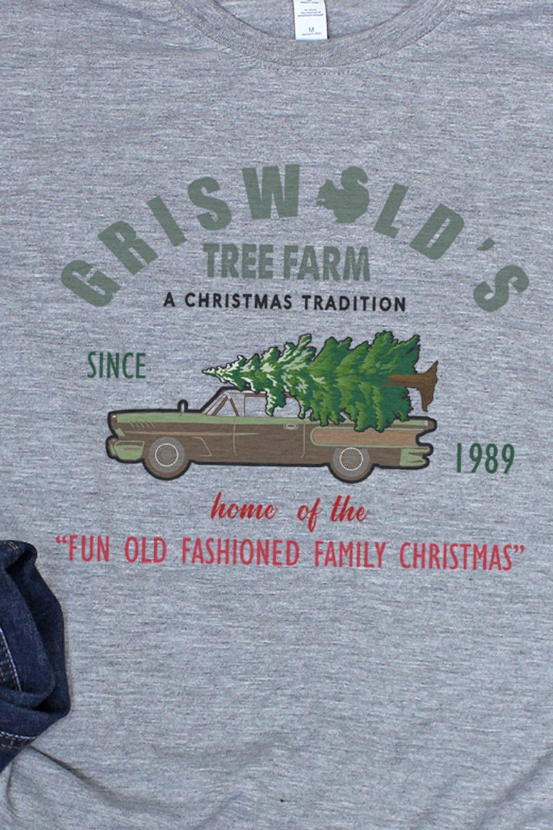 Griswolds Tree Farm Unisex Short - Sleeve Moisture - Wicking Polyester T - Shirt with Fun Graphic Print