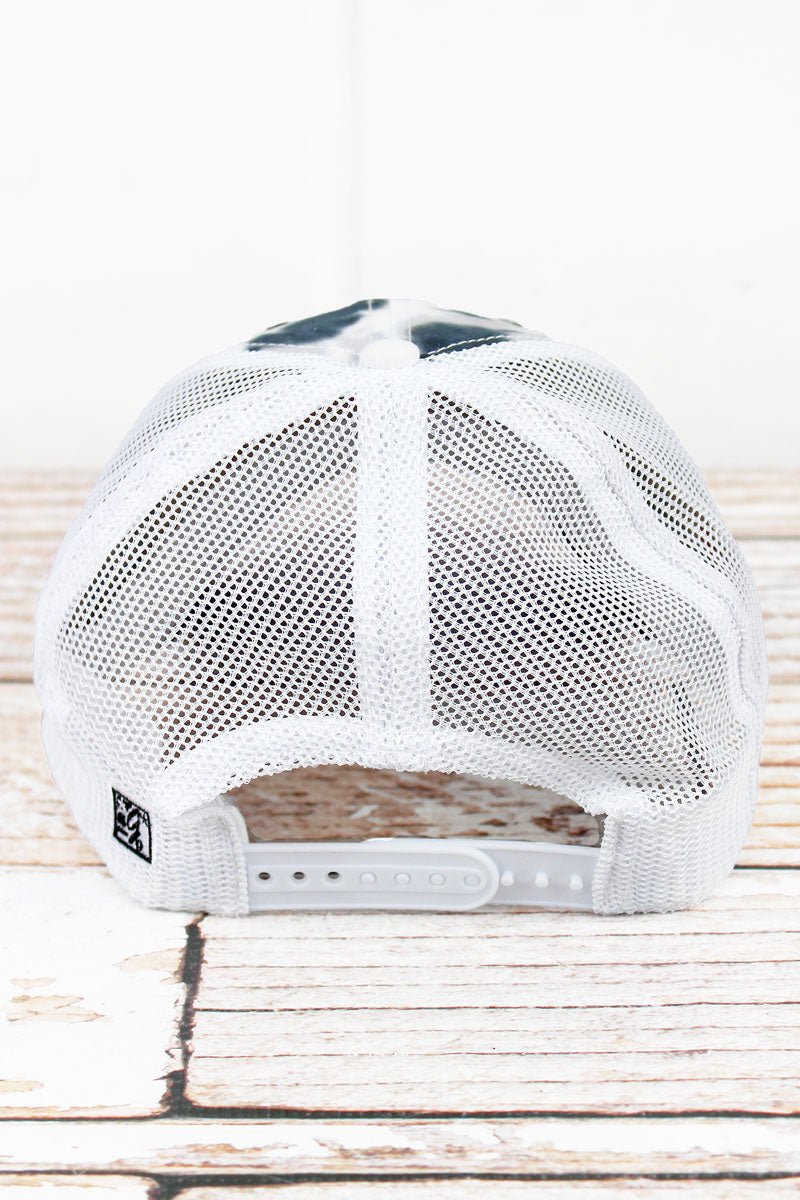 Stylish Greyscale Lido Tie - Dyed Casual Trucker Cap for Everyday Use