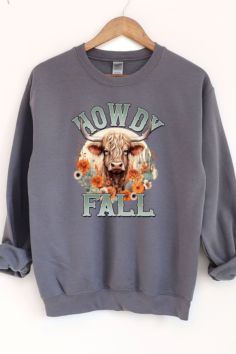 Cozy Highland Howdy Fall Unisex NuBlend Crew Neck Sweatshirt