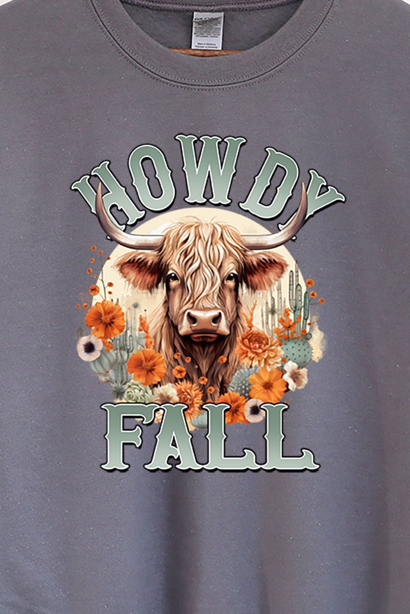Cozy Highland Howdy Fall Unisex NuBlend Crew Neck Sweatshirt