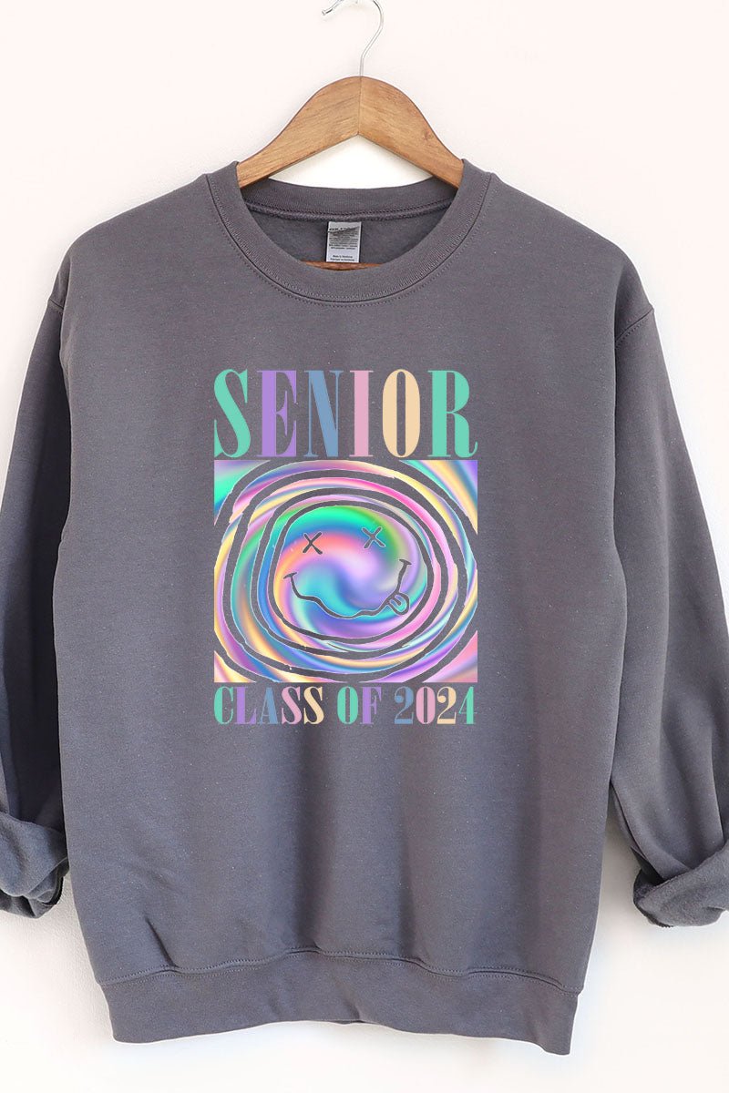 Unisex NuBlend Crew Sweatshirt with Senior Swirl Design for Adults
