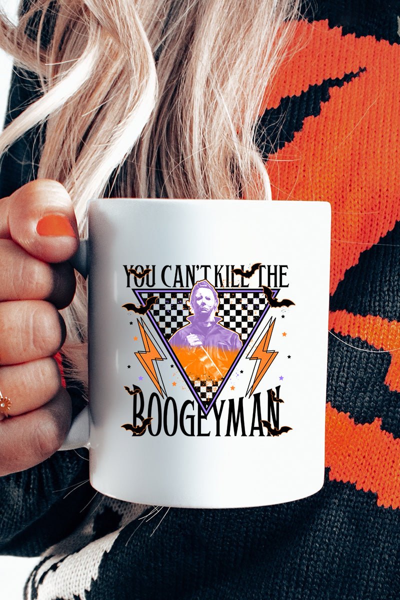 Spooky Halloween Michael-themed White Ceramic Mug for Beverage Sipping