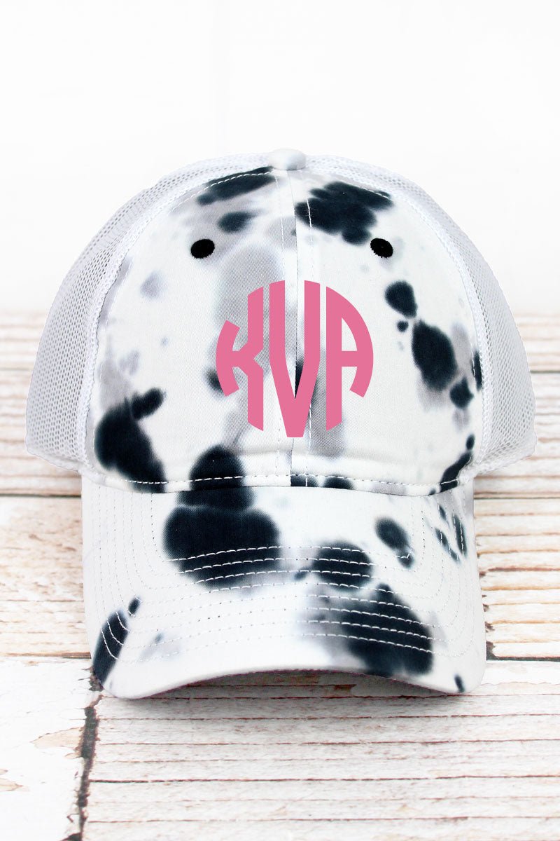 Stylish Greyscale Lido Tie - Dyed Casual Trucker Cap for Everyday Use