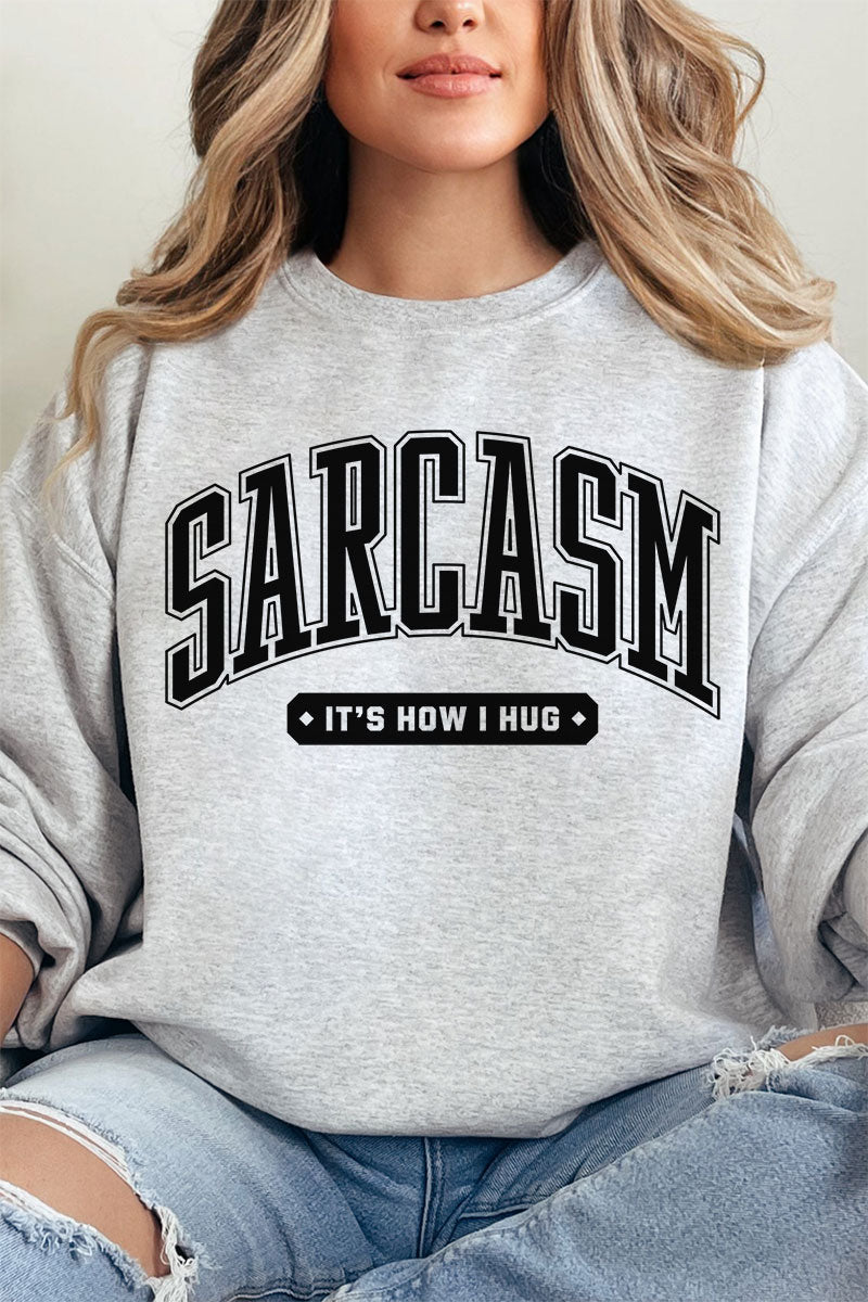 Unisex NuBlend Crew Neck Sarcasm-themed Hug-representing Graphic Sweatshirt