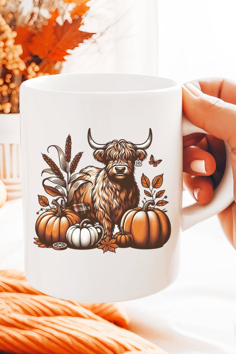 High - quality Harvest Highland Decorative Ceramic Coffee Mug for Beverages