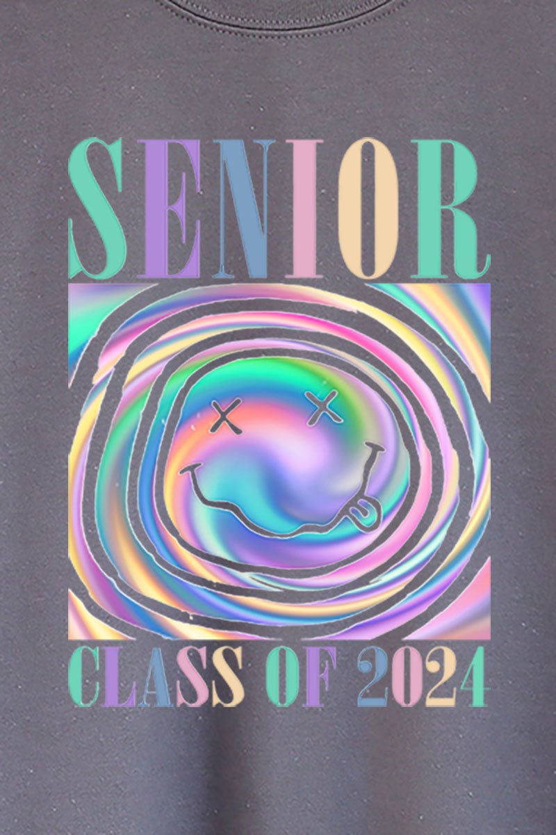 Unisex NuBlend Crew Sweatshirt with Senior Swirl Design for Adults