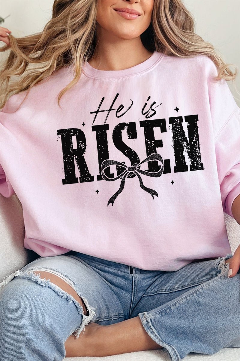 He Is Risen Cozy Unisex NuBlend Crew Neck Sweatshirt