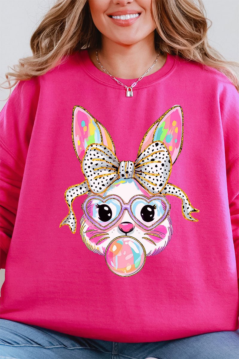Stylish Unisex Glitzy Brushed Bunny NuBlend Crew Neck Sweatshirt