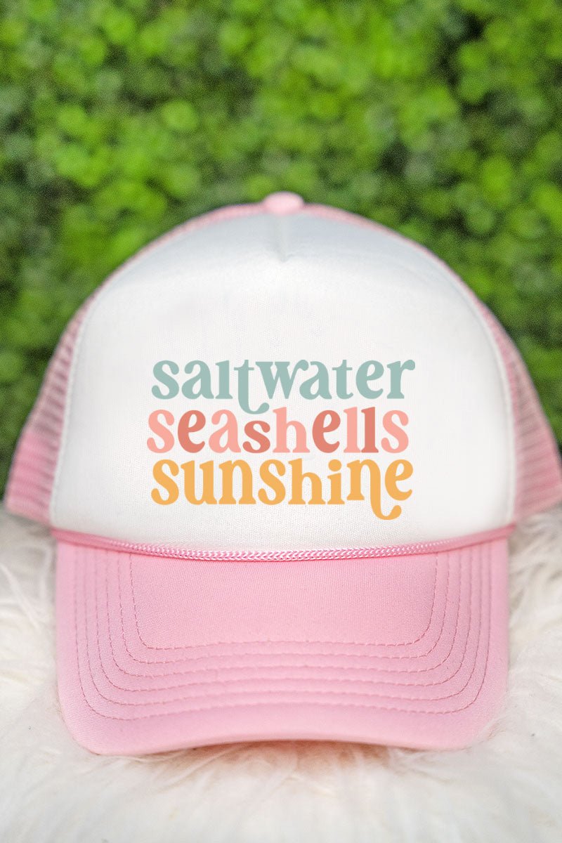 Sunshine-Inspired Saltwater Seashells Foam Mesh Back Stylish Trucker Cap