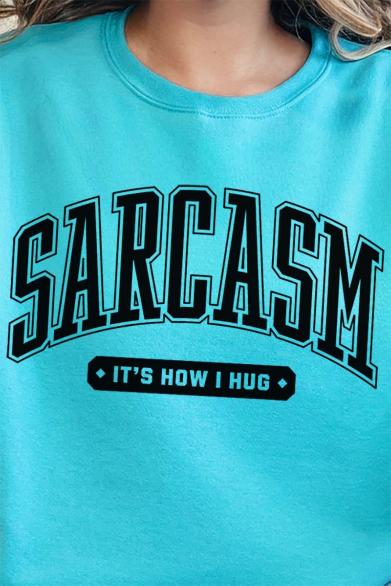 Unisex NuBlend Crew Neck Sarcasm-themed Hug-representing Graphic Sweatshirt