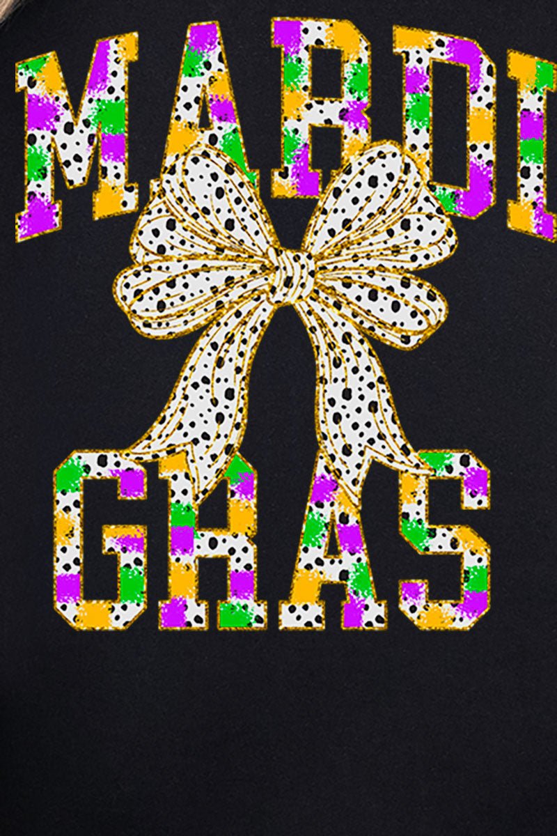 Stylish Glitzy Brushed Mardi Gras-themed Unisex NuBlend Crew Neck Sweatshirt for All Seasons