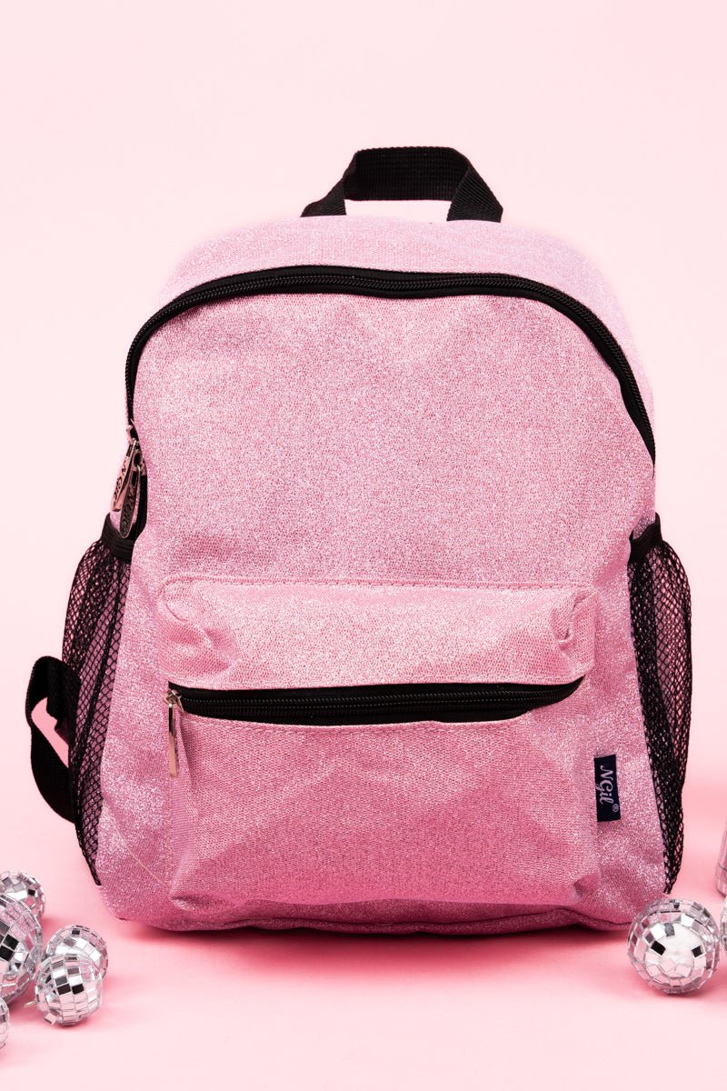 Stylish NGIL Pink Glitter Petite Lille Backpack for On - the - Go