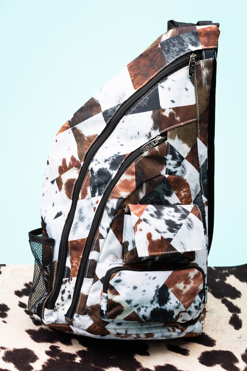 NGIL Stylish Patchwork Patsy Sling Backpack for Daily Use and Travel