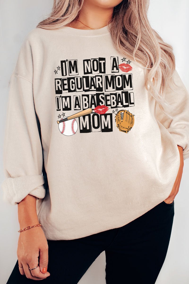Non - Ordinary Baseball Mom Heavy - weight Crew Neck Sweatshirt for Everyday Wear