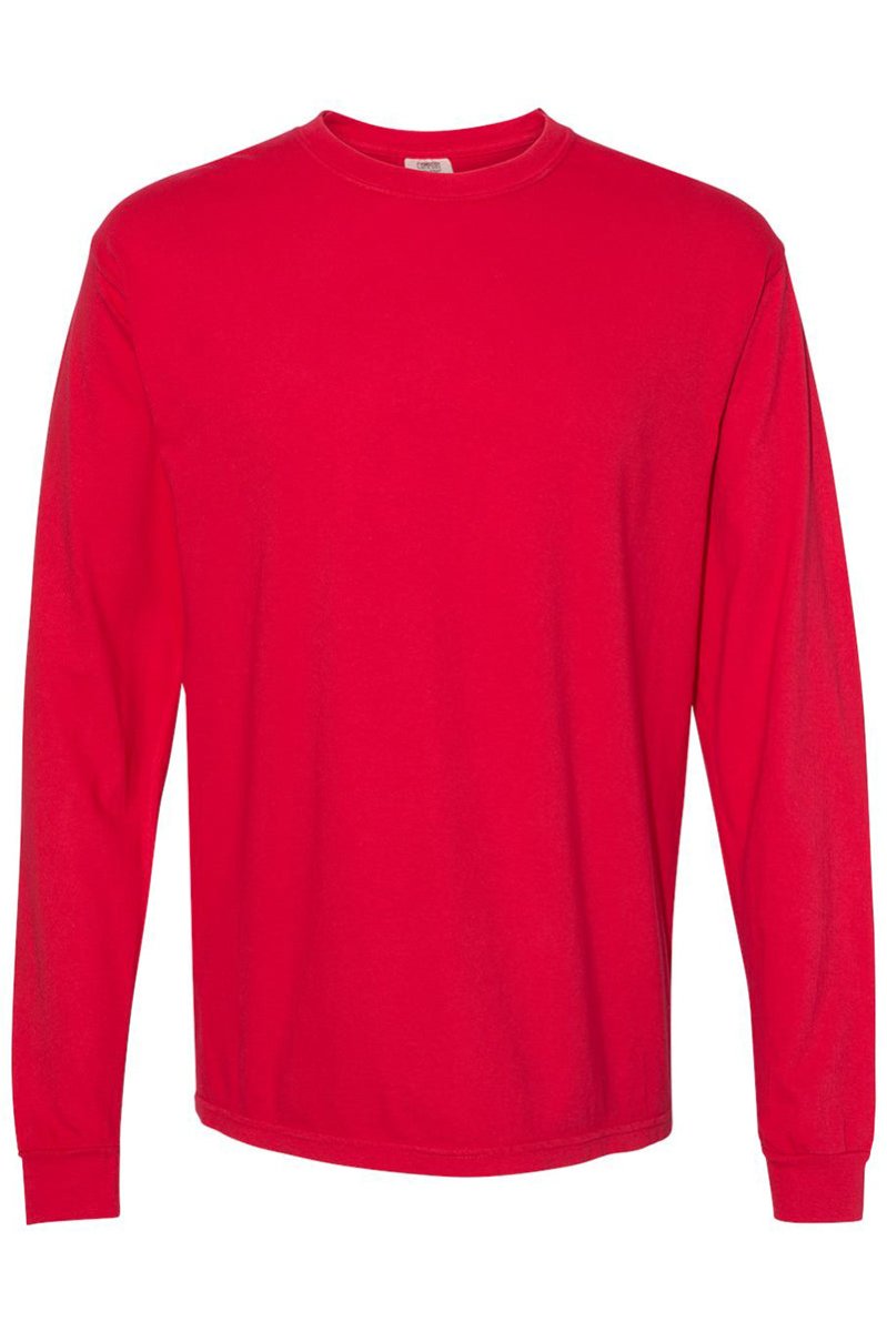 Comfort Colors Long Sleeve T-Shirt in Stunning Red/Orange Shades