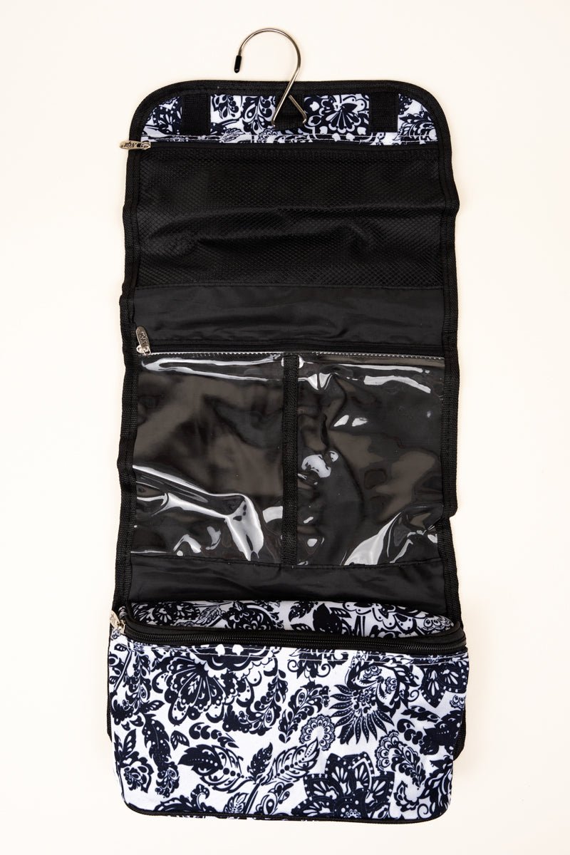 NGIL Victorian-Style Garden-Inspired Roll-Up Cosmetic Travel Bag for Convenient Storage