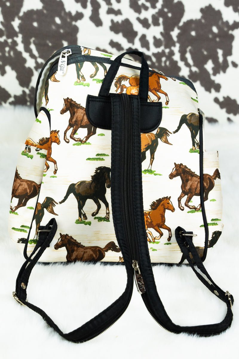 NGIL Trendy Petite Backpack Inspired by Wild Horses