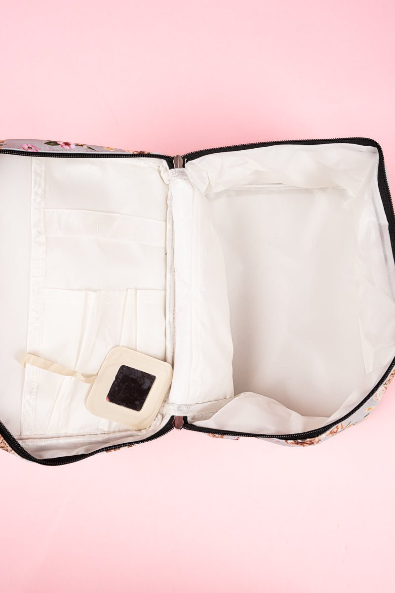 Stylish and Functional NGIL Moovelous Meadow Travel Train Case for Toiletries and Beauty Items