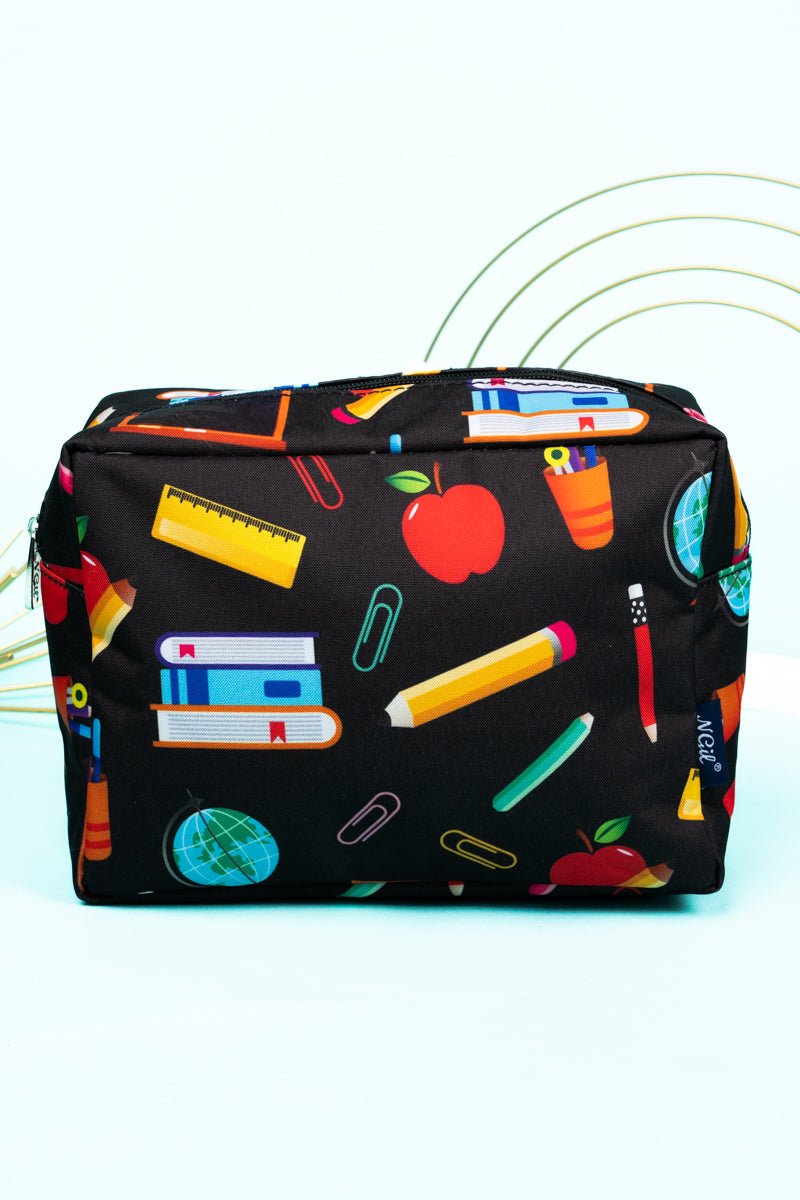 Stylish School-themed Cosmetic Storage Case for Keeping Cosmetics, Jewelry and Small Items