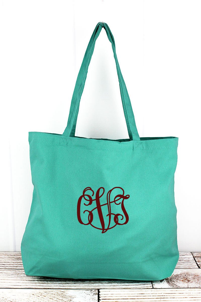Large Sea Glass Green Premium Cotton Canvas Tote by Liberty Bags
