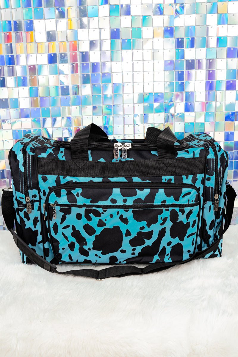 NGIL 20-Inch Turquoise Soft Canvas Milkin' It Duffle Bag for Short Trips