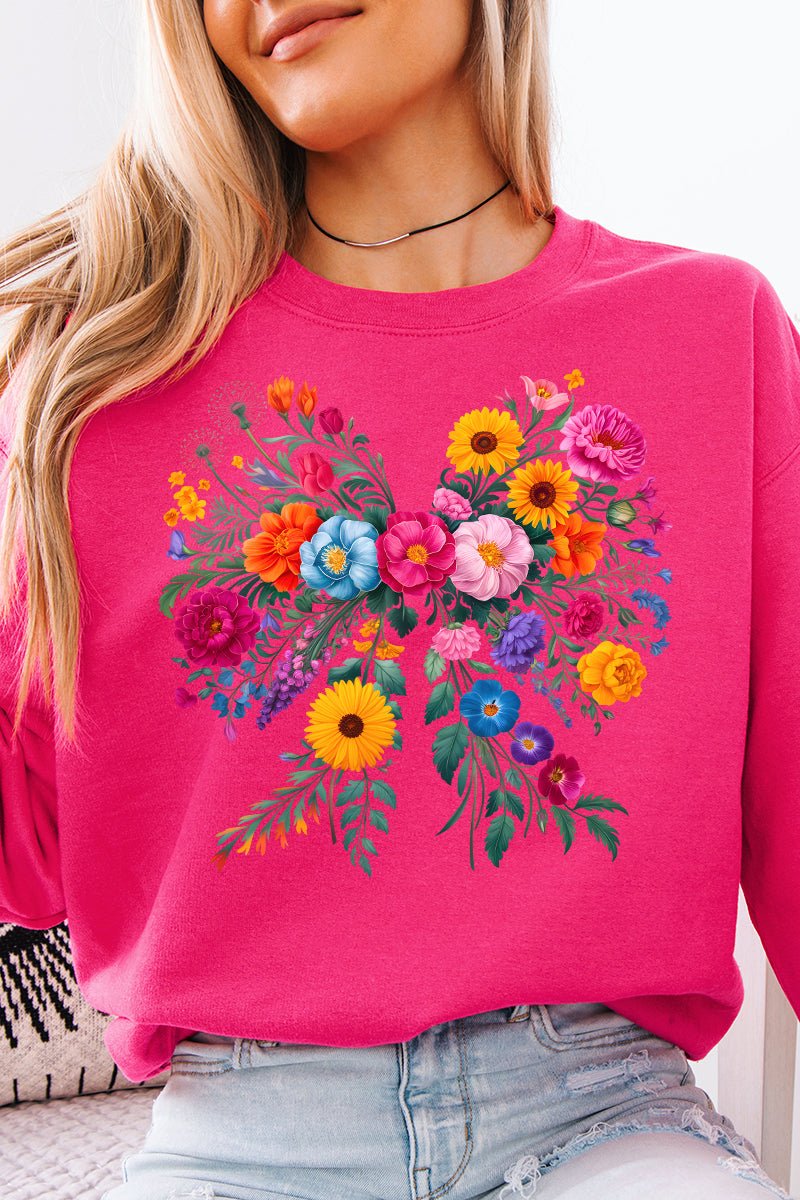 Unisex Coquette Wildflowers NuBlend Crew Soft Fleece Sweatshirt