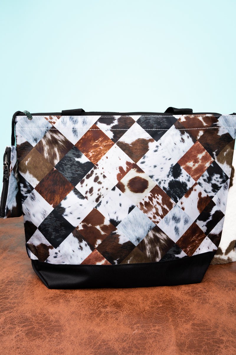 NGIL Stylish Black Trim Patchwork Patsy Tote Bag for Various Occasions