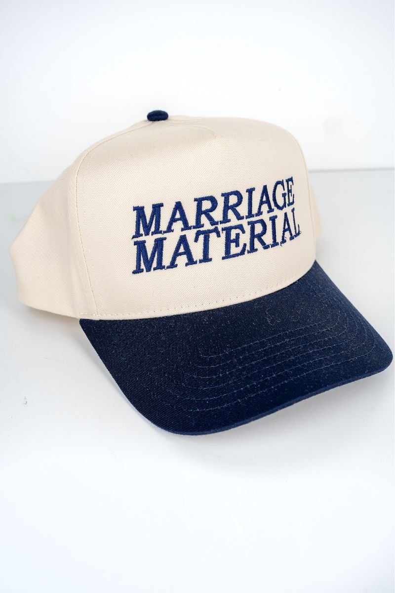 Embroidered Five-Panel Twill Cap Ideal for Marriage Occasions