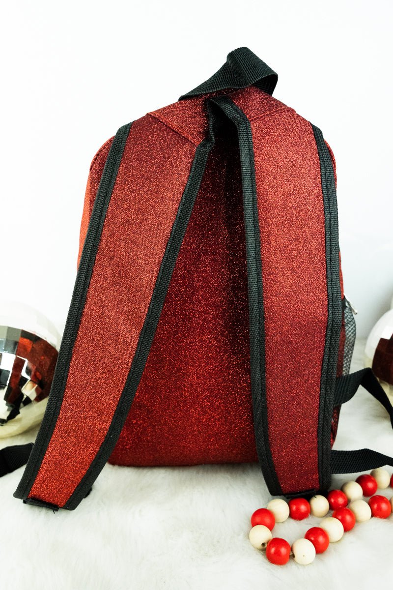 NGIL Medium Red Backpack with Glitz and Glam Style