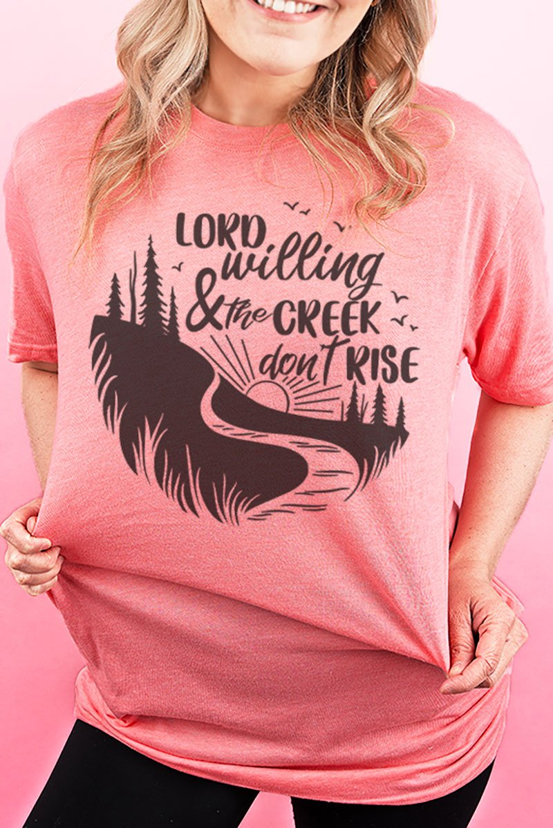 Adult Soft-Tek Blend Vintage Look 'Creek Don't Rise' T-Shirt