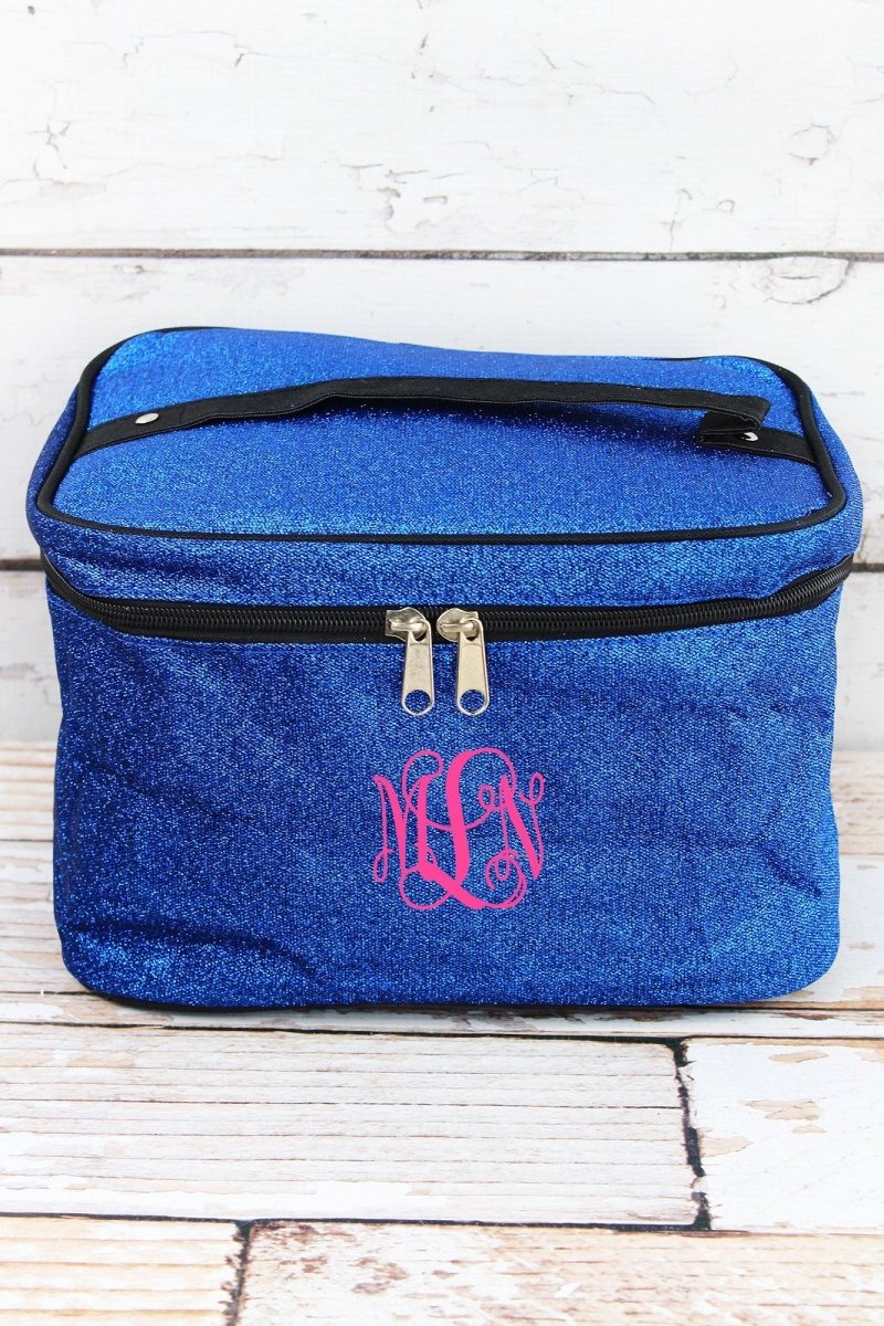 NGIL Royal Glittery and Glamorous Travel and Home Train Case for Toiletries and Beauty Items