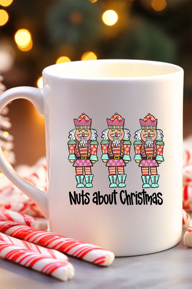 Christmas-themed Decorative White Ceramic Mug for Enjoying Beverages