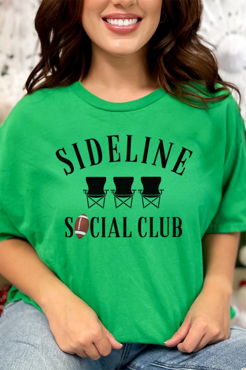 Sideline Social Club Unisex Short - Sleeve Relaxed - Fit Graphic T - Shirt
